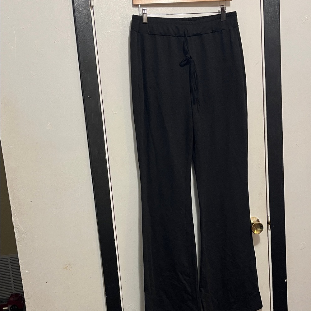 SHEIN Black Wide Leg Drawstring Pants